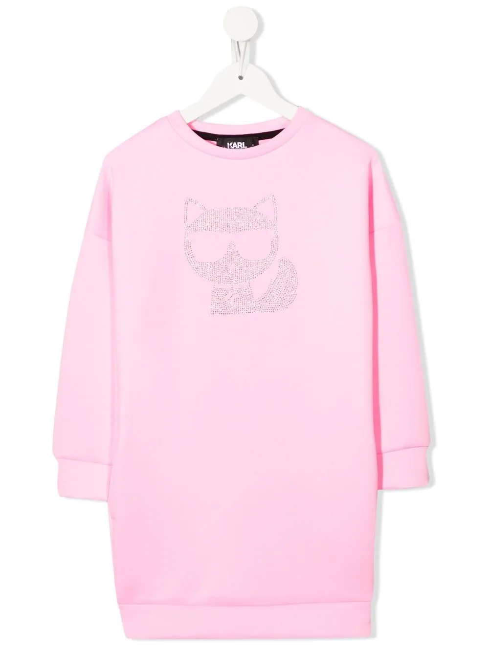 

Платье-толстовка с логотипом KARL LAGERFELD KIDS, розовый