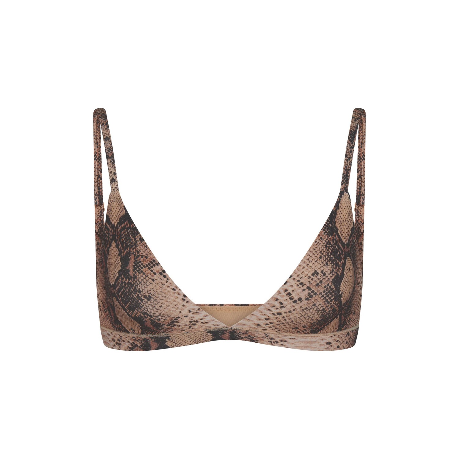 

Треугольный бюстгальтер SKIMS, цвет clay snakeskin print