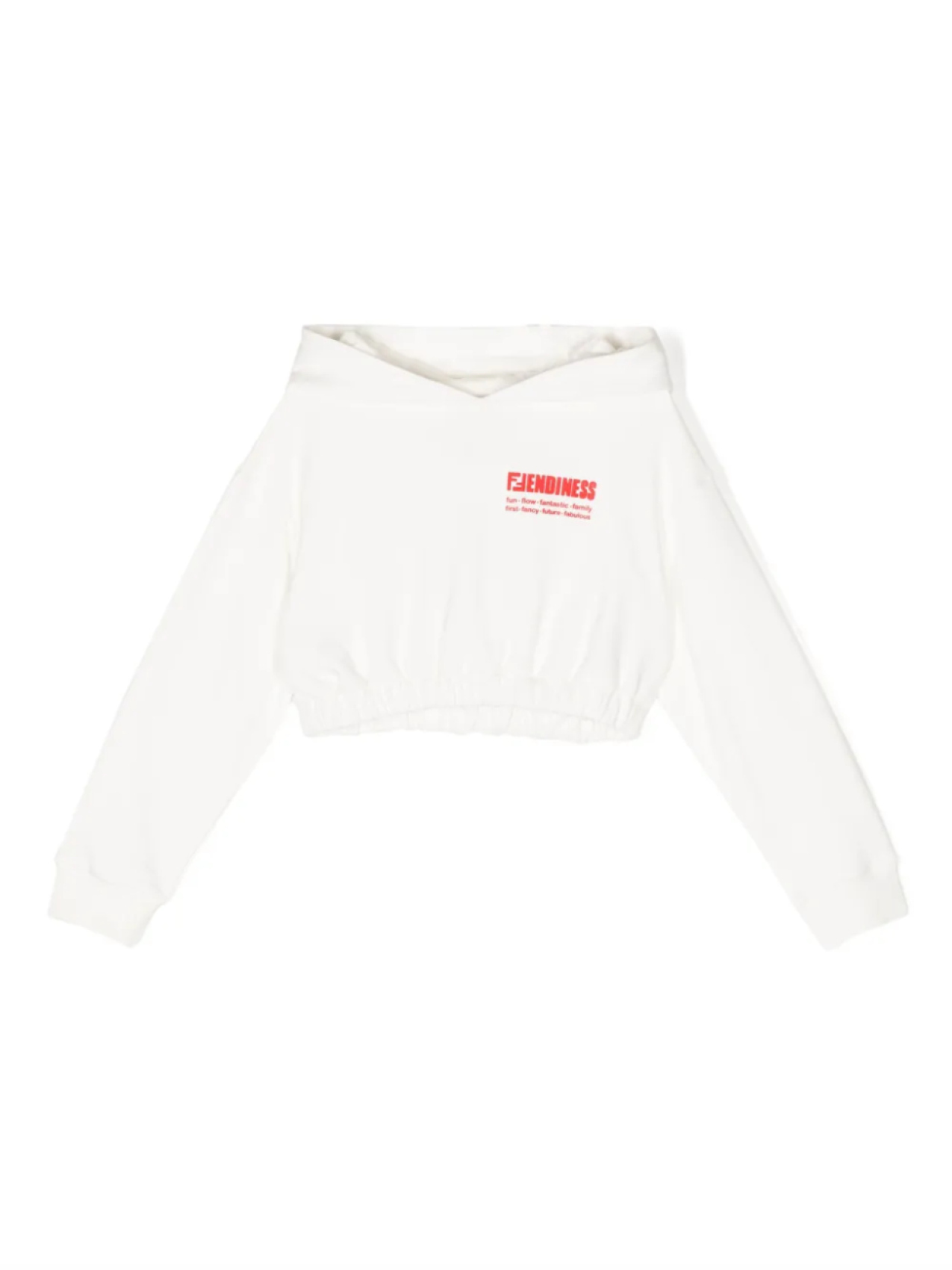 

Худи с логотипом Fendi Kids, белый