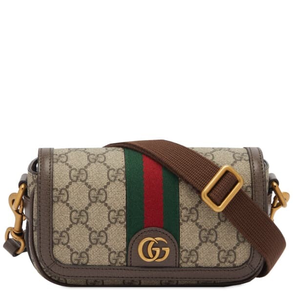 

Мини-Сумка Ophidia gg с монограммой Gucci, бежевый