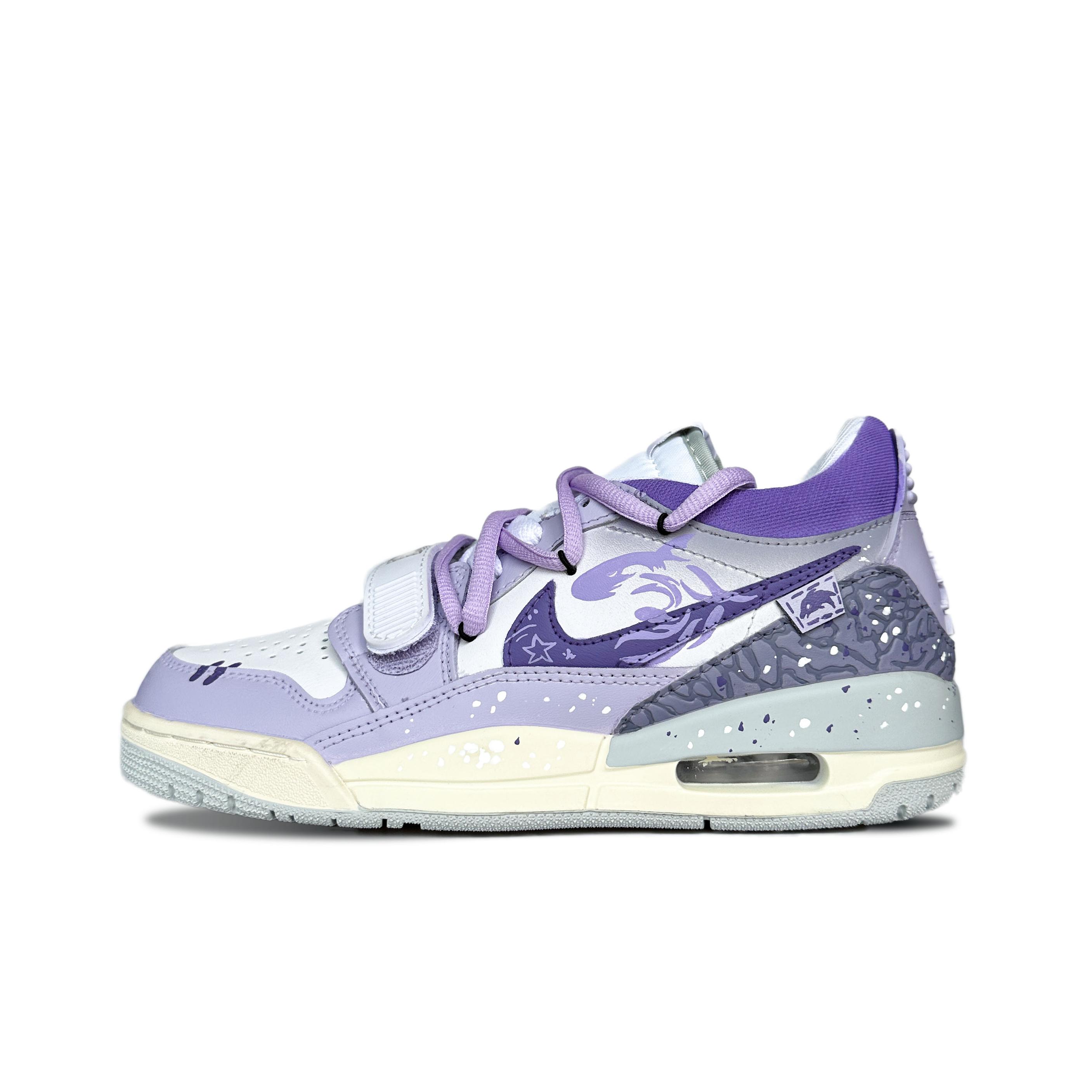 

Кроссовки Jordan Legacy 312 Vintage Basketball Shoes Men Low-top White/beige/purple, фиолетовый