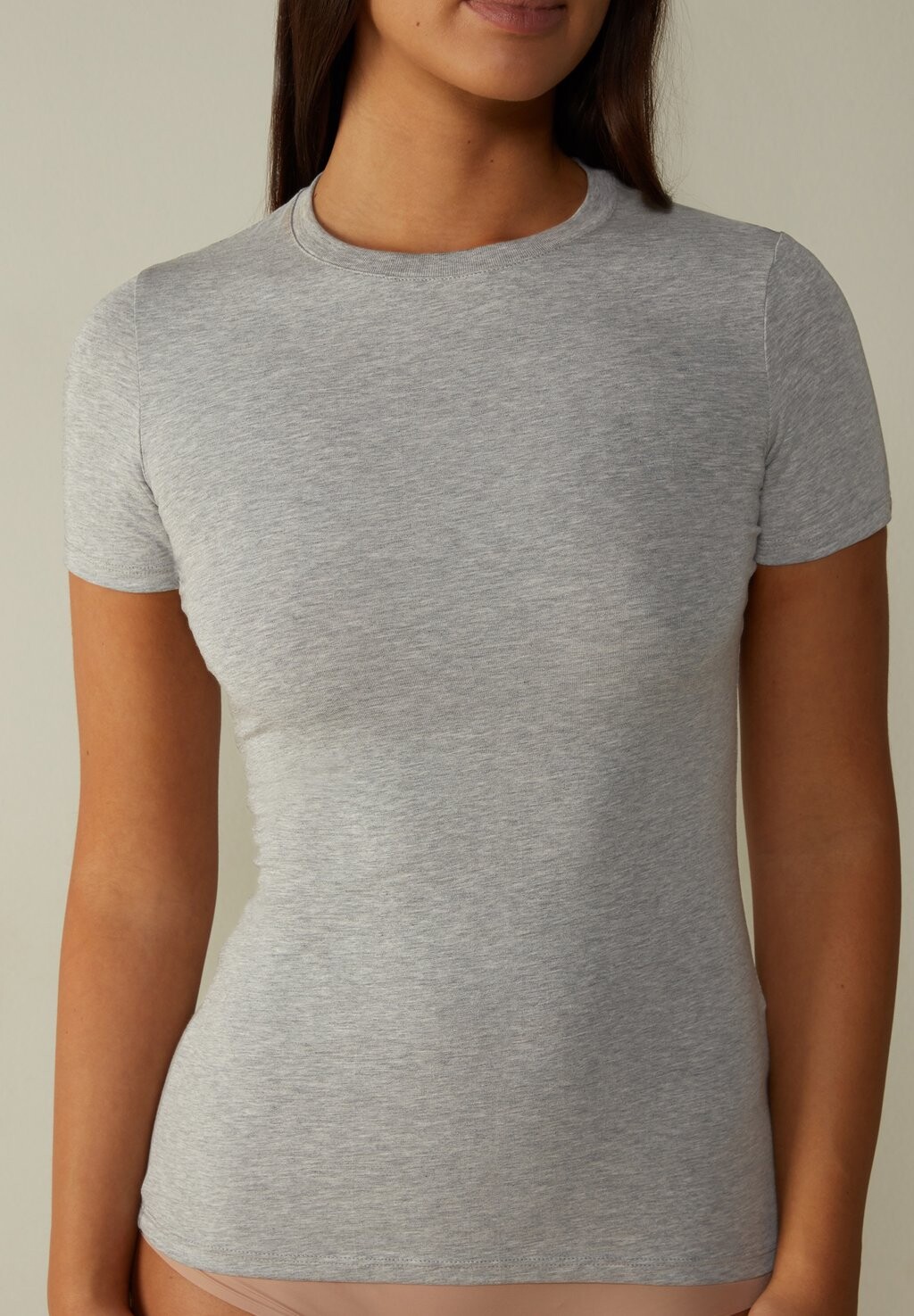 

Футболка базовая ROUND NECK Intimissimi, цвет grigio melange