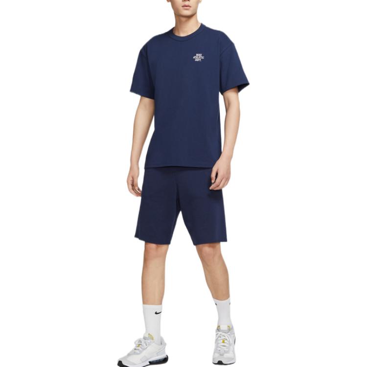 Шорты Men's Nike Logo Printing Casual Loose Shorts Navy Blue FD0307-410 — фото 3