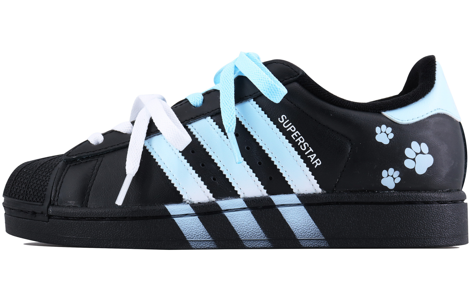 

Adidas Originals Superstar 2 Blueberry Bear Abrasion Resistant Low top Детские скейтбординг кроссовки черные синие Unisex