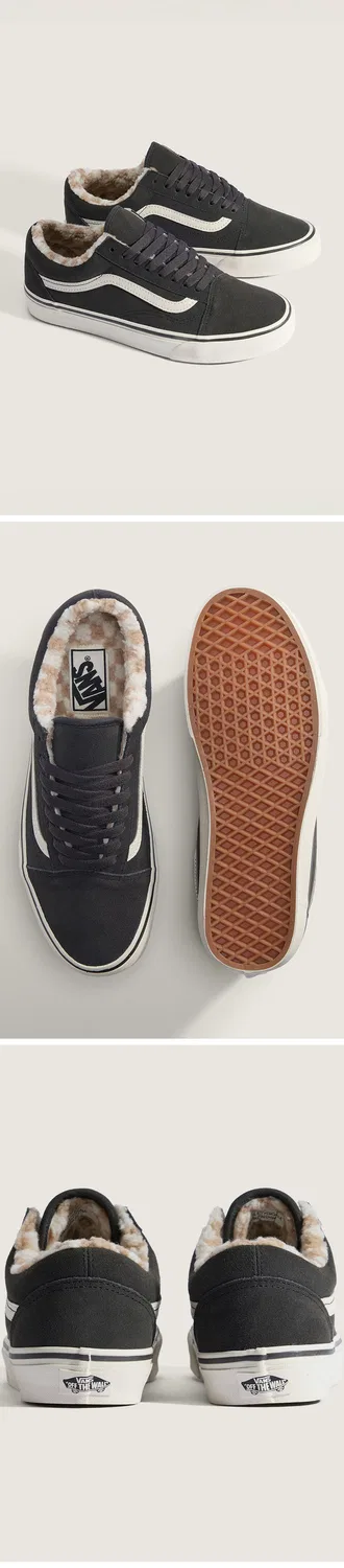 Мужские низкие кеды Vans Old Skool Cozy Hug, цвет Faded Black — фото 2