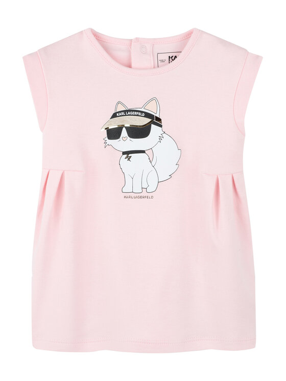 

Платье на каждый день обычный крой Z30510 S Karl Lagerfeld Kids, розовый