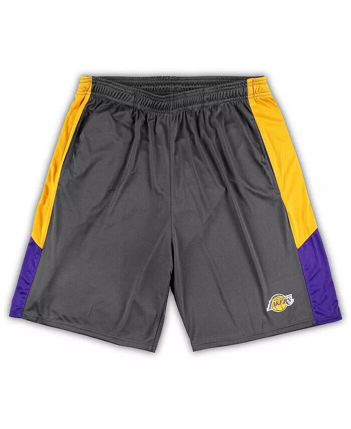 

Мужские серые шорты Los Angeles Lakers Big and Tall Fanatics