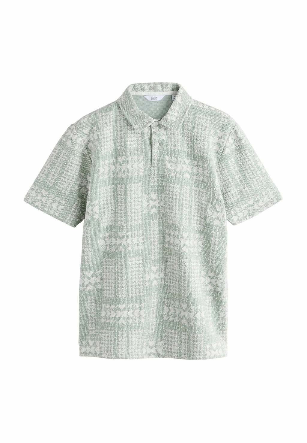 

Рубашка поло REGULAR FIT - PATTERN BUTTON NECK Next, зеленый