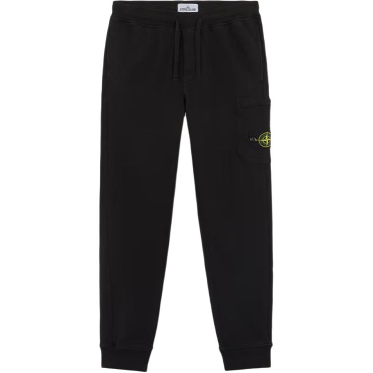 

Брюки с поясом-кулиской и нашивкой с логотипом STONE ISLAND, черный
