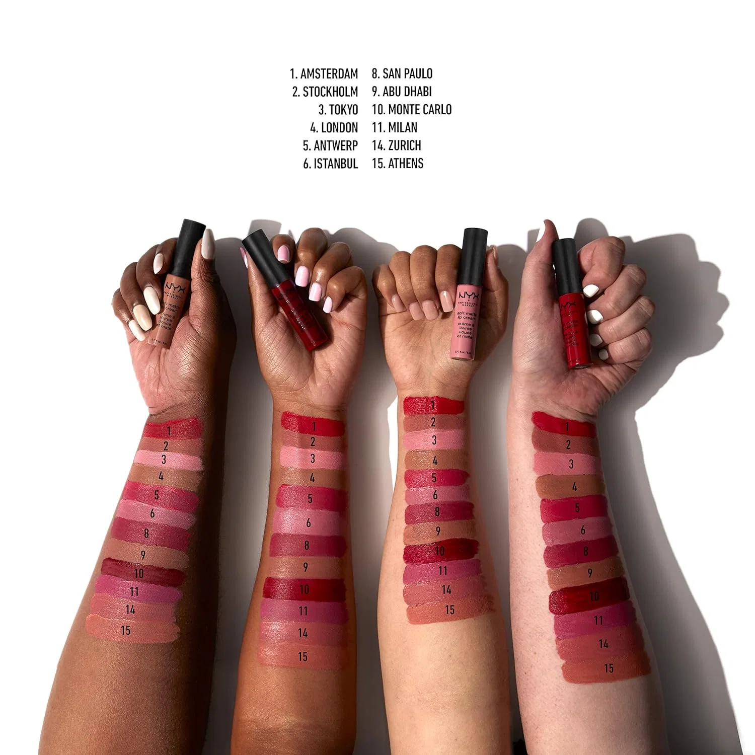 Матовая жидкая помада «Soft Matte Lip Cream» от NYX Professional Makeup Nyx Professional Makeup, 10 Monte Carlo — фото 4