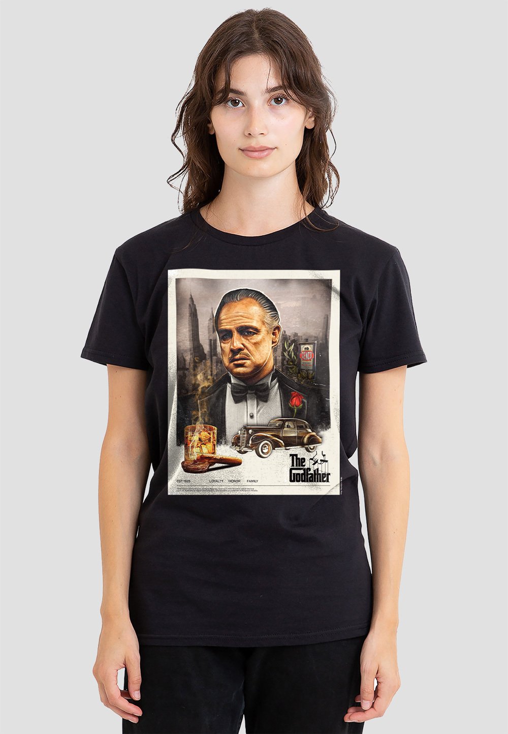

Футболка с принтом GODFATHER VINTAGE POSTER Cotton Soul, черный