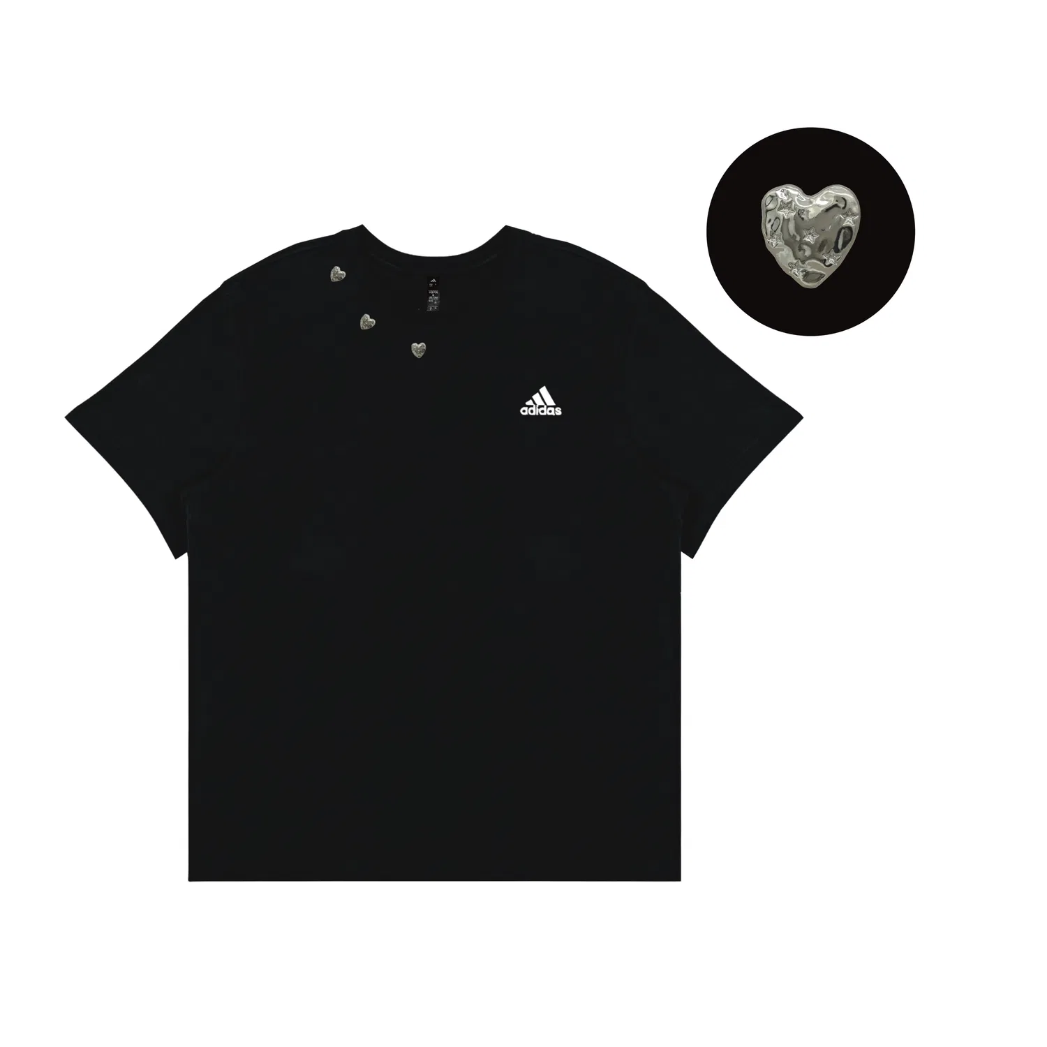 Футболка с принтом Adidas MUST HAVES черная — фото 4