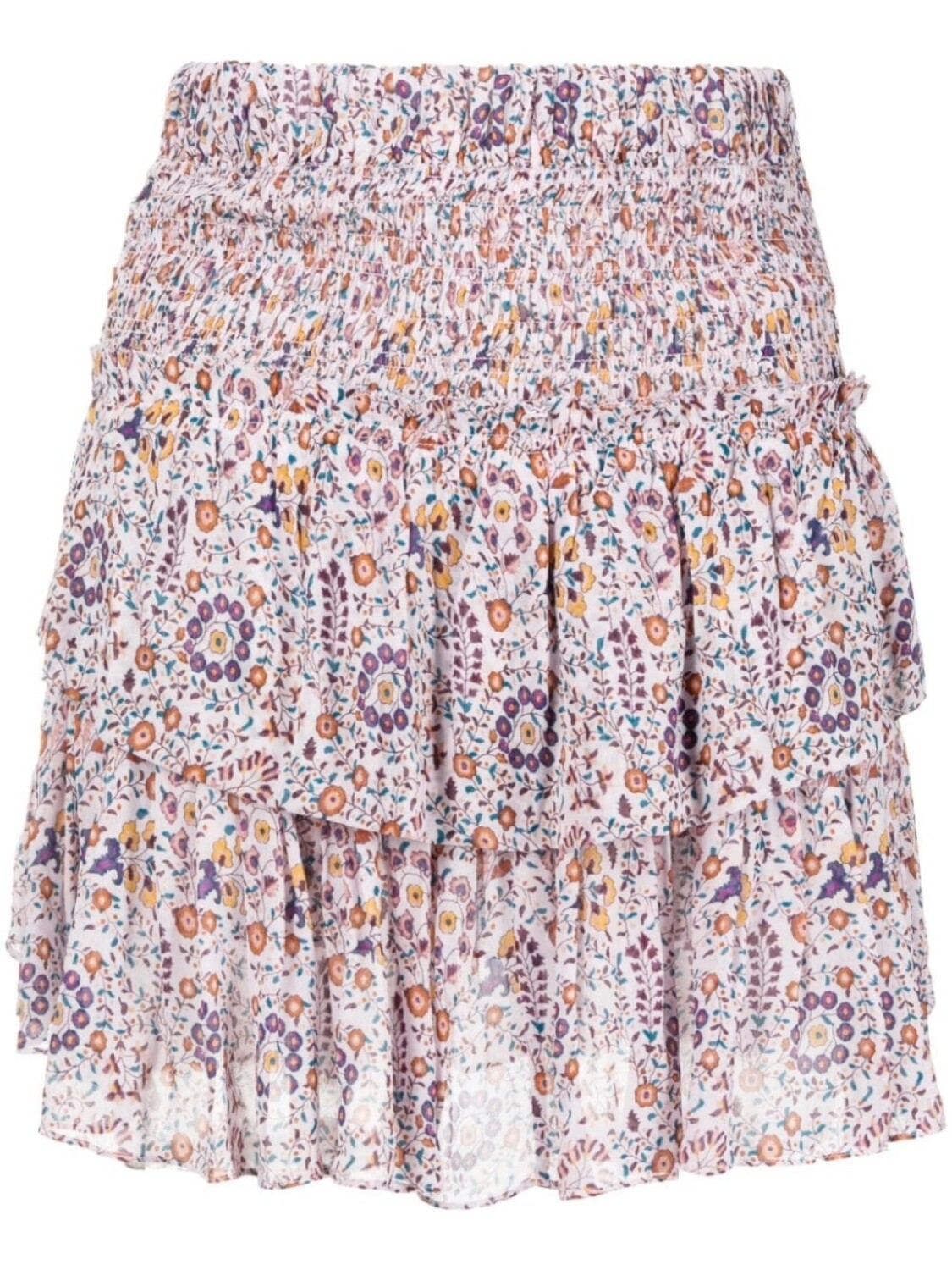 

Marant Étoile юбка мини Hilari с цветочным принтом и сборками, розовый