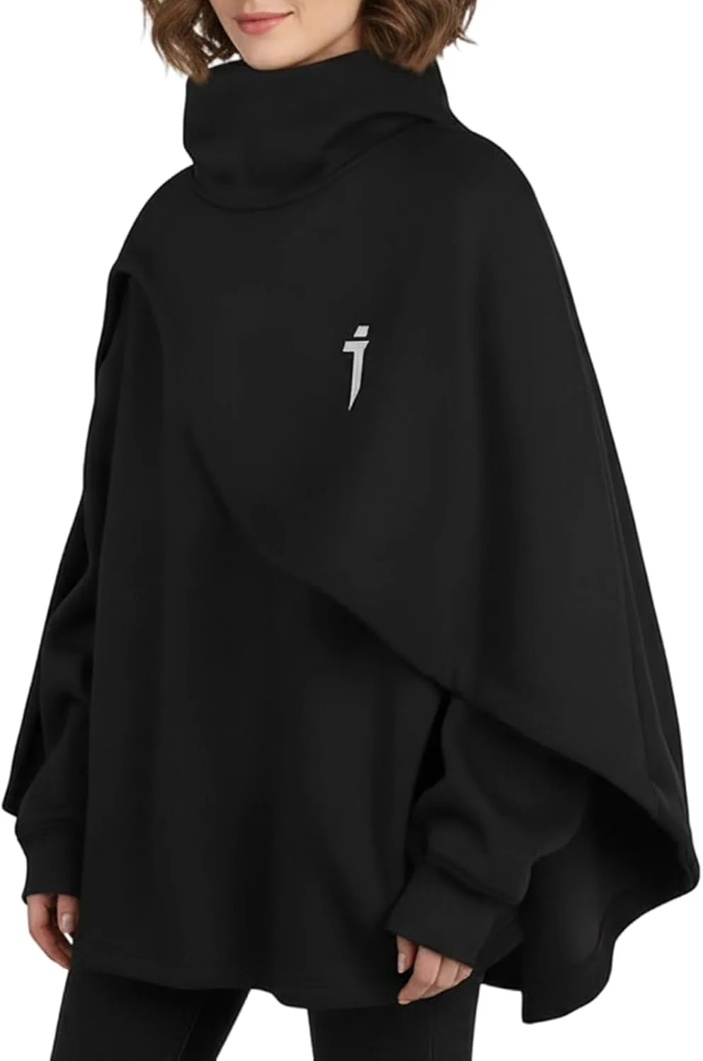 

Пончо-худи с капюшоном, оверсайз, легкое