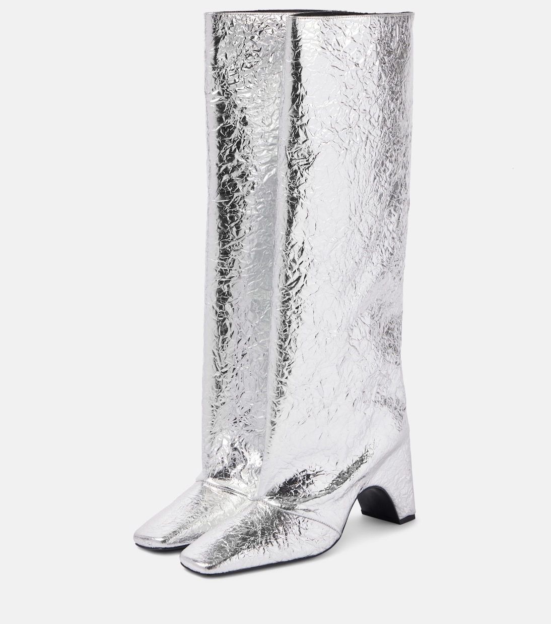 Сапоги Foil Bridge 85 из кожи до колена Coperni, Silver Slv — фото 4