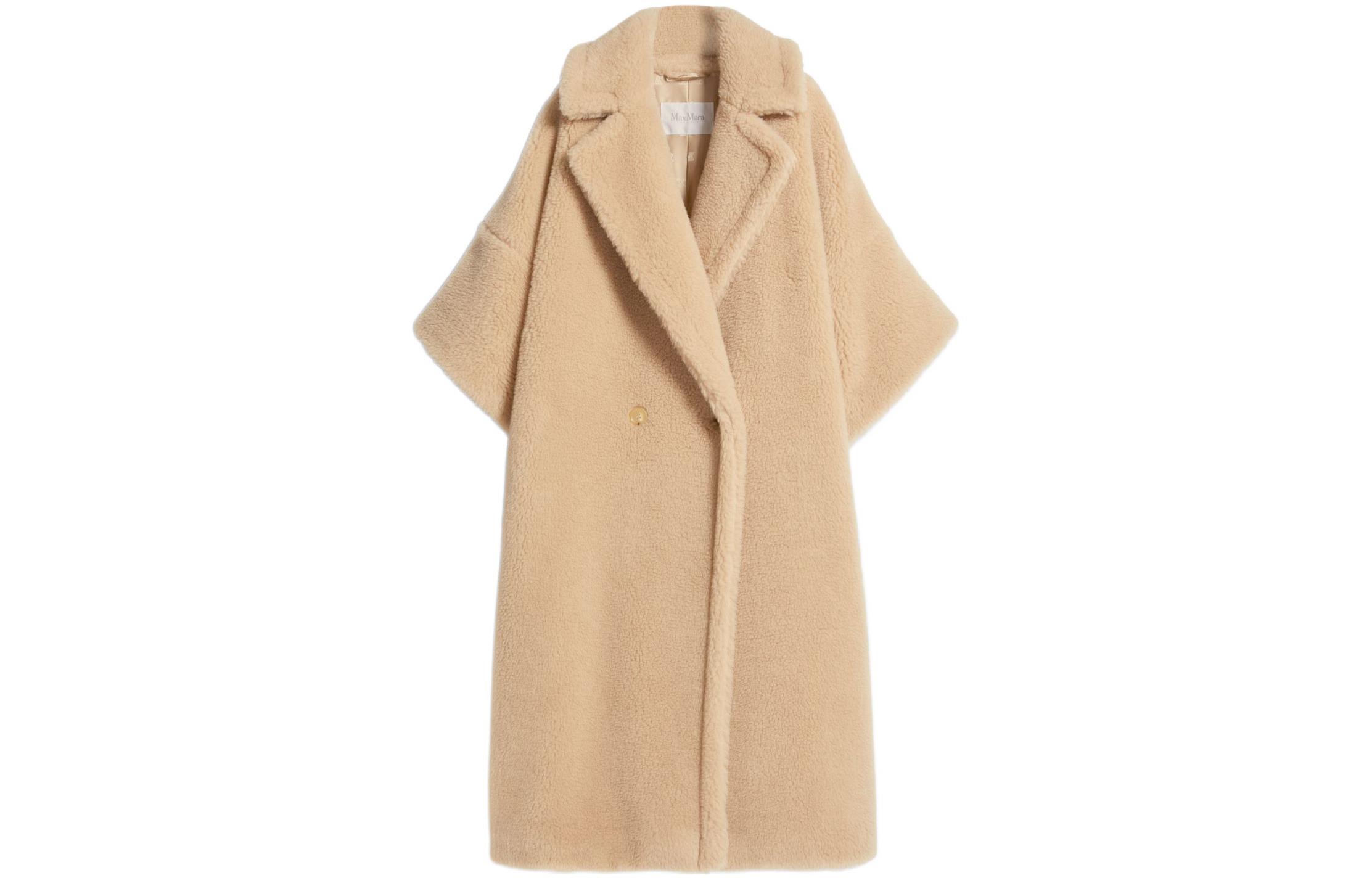

MaxMara Двубортное пальто Max Mara Teddy Icon, Light Camel
