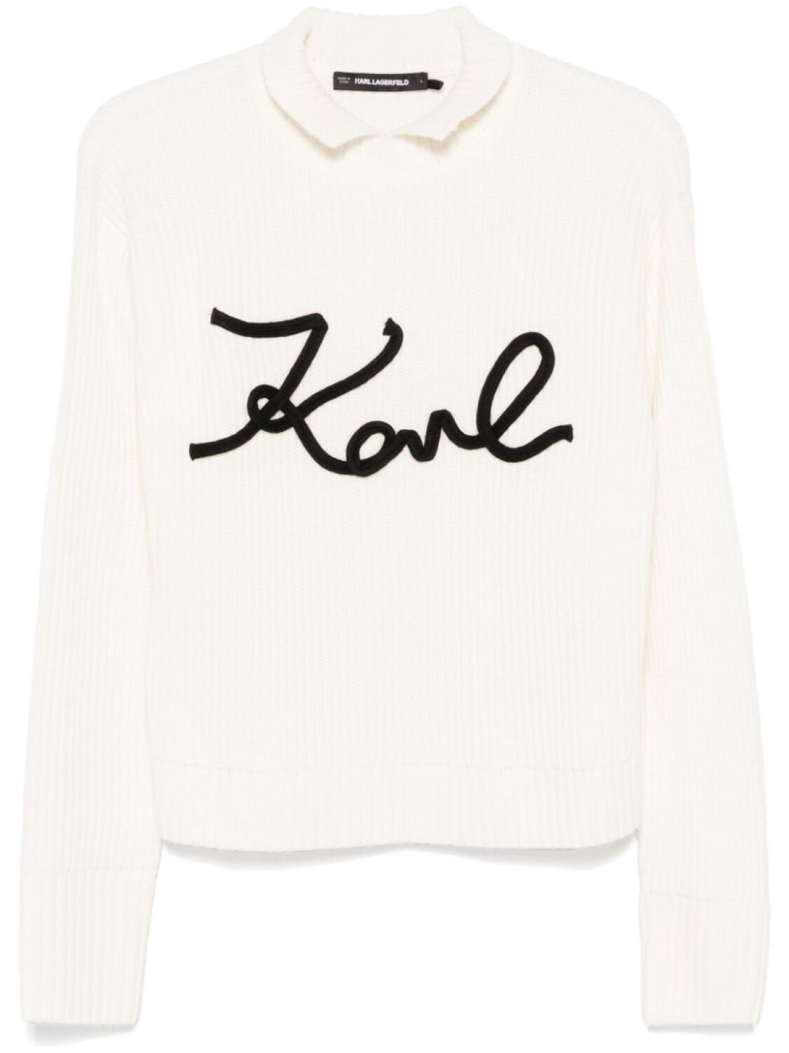 

Свитер Karl Signature из сутажа Karl Lagerfeld, белый
