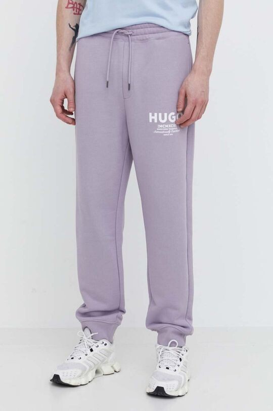 

Спортивные брюки из хлопка Hugo Blue, фиолетовый