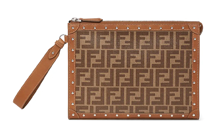 

Футболка с застежкой-молнией Миниатюрная Женская Коричневая FENDI