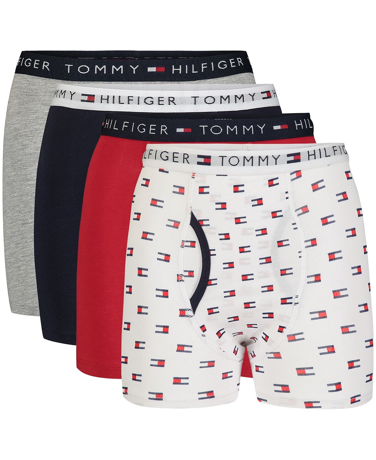 

Трусы-боксеры с флагом Big Boys, набор из 4 шт. Tommy Hilfiger, мультиколор