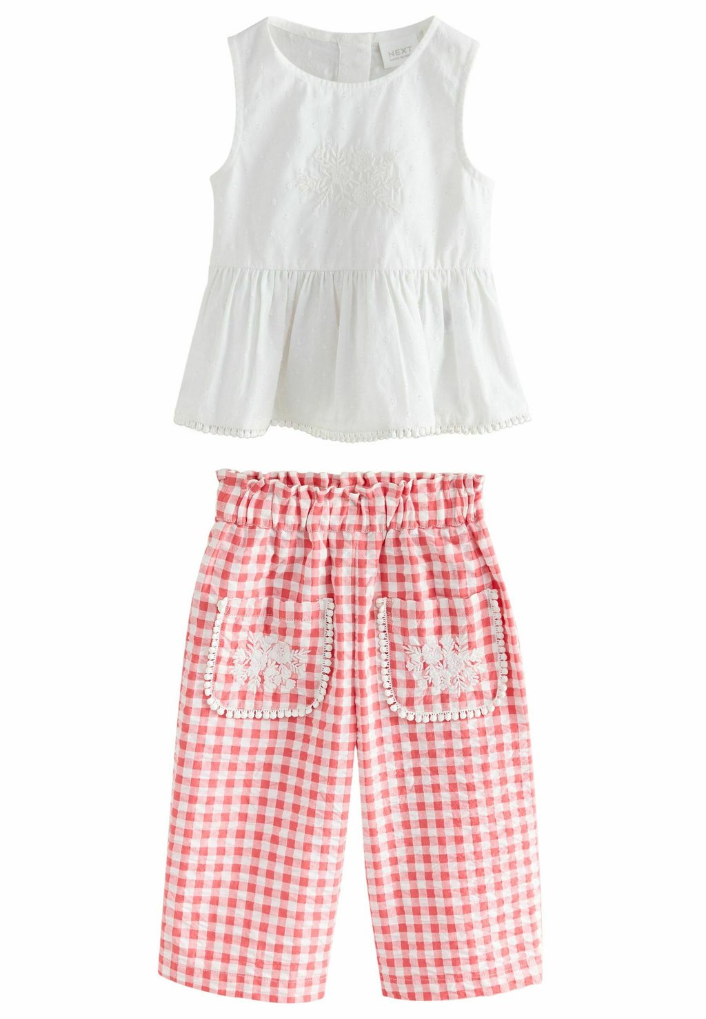 

Блуза REGULAR FIT BLOUSE AND TROUSERS CO-ORD SET . Next, белый
