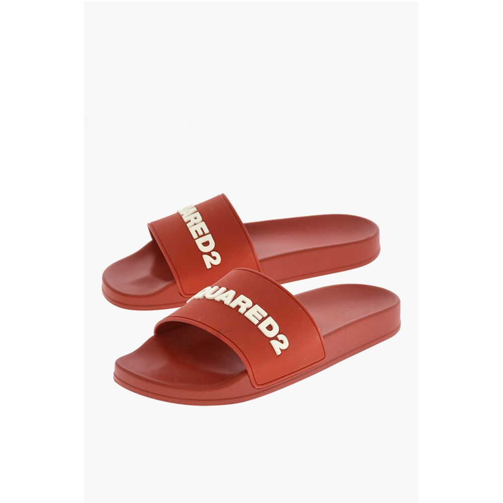 

Резиновые слайдеры ICON с тисненым логотипом Dsquared2, Red