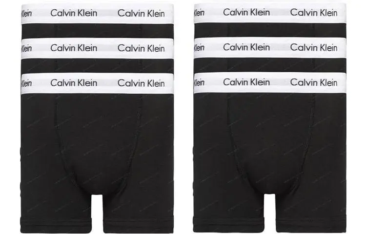 Мужские трусы Calvin Klein, Комплект из 2 шт. (3 полоски, черные) — фото 4