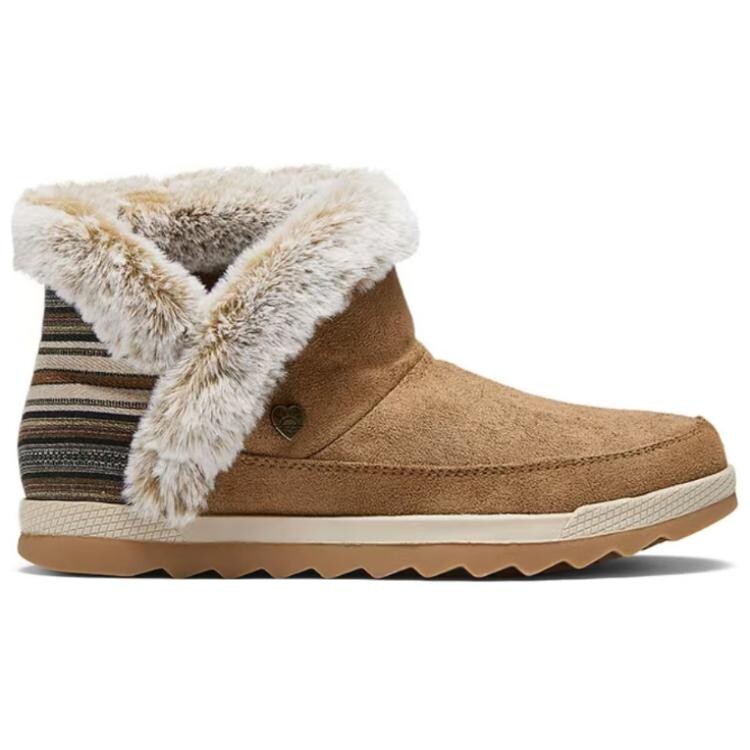 Ботинки женские Skechers Bob's с мехом и принтом, коричневый — фото 2