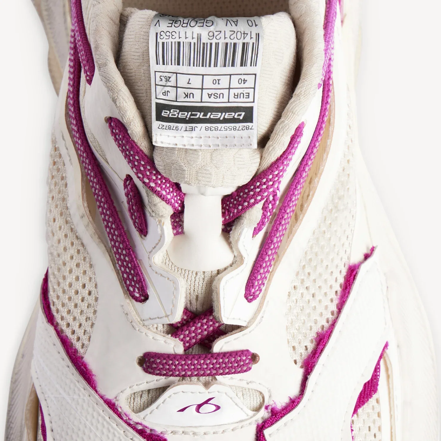 Женские кроссовки Jet в цвете яичной скорлупы/клубнично-розовые BALENCIAGA — фото 4