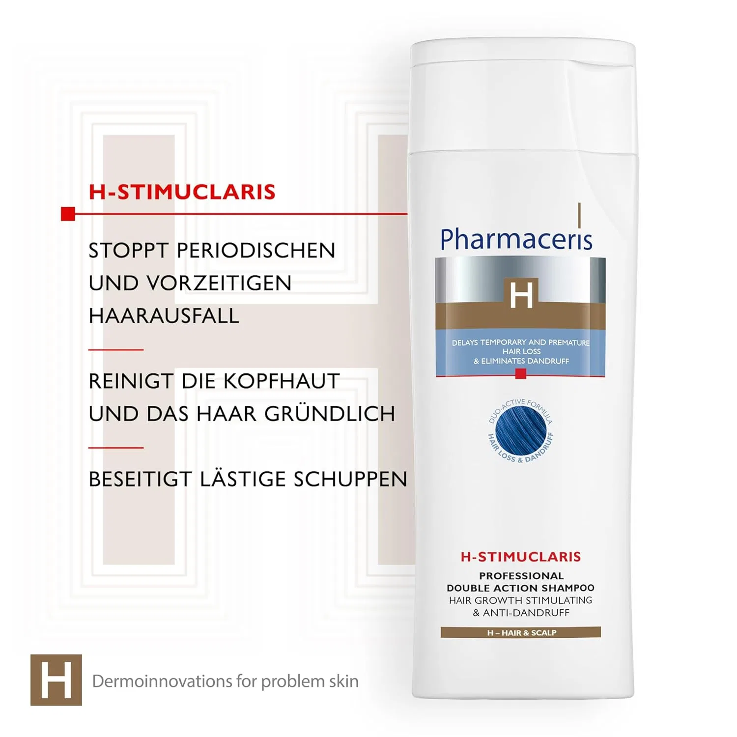 Шампунь Pharmaceris H Stimuclaris двойного действия против перхоти и выпадения волос, 250 мл Pharmaceris — фото 4