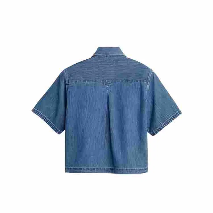 Джинсовая куртка женская blue lapel moderate other Levis — фото 3