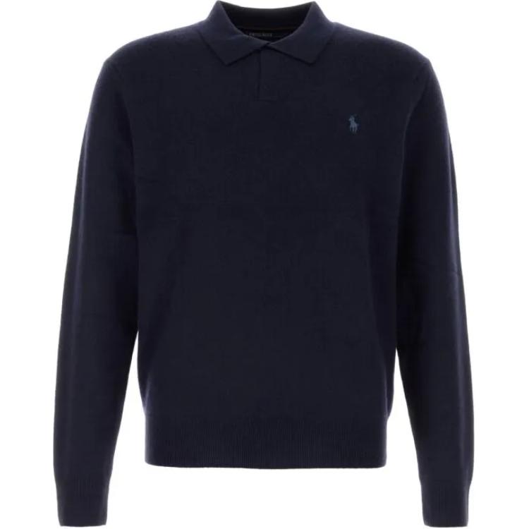 

Свитер с воротником-поло Polo Ralph Lauren, синий