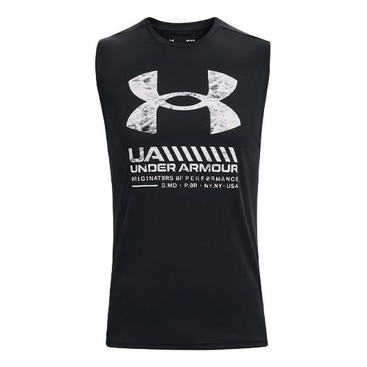 

Топ Under Armour Velocity Graphic Sleeveless Shirt 'Black White'
