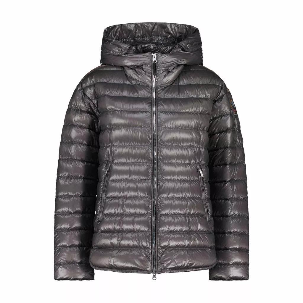 

Короткая стеганая куртка с нашивкой логотипом сбоку Parajumpers, серый