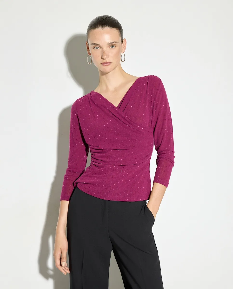 

Женская однотонная футболка с длинным рукавом Woman El Corte Inglés, фиолетовый