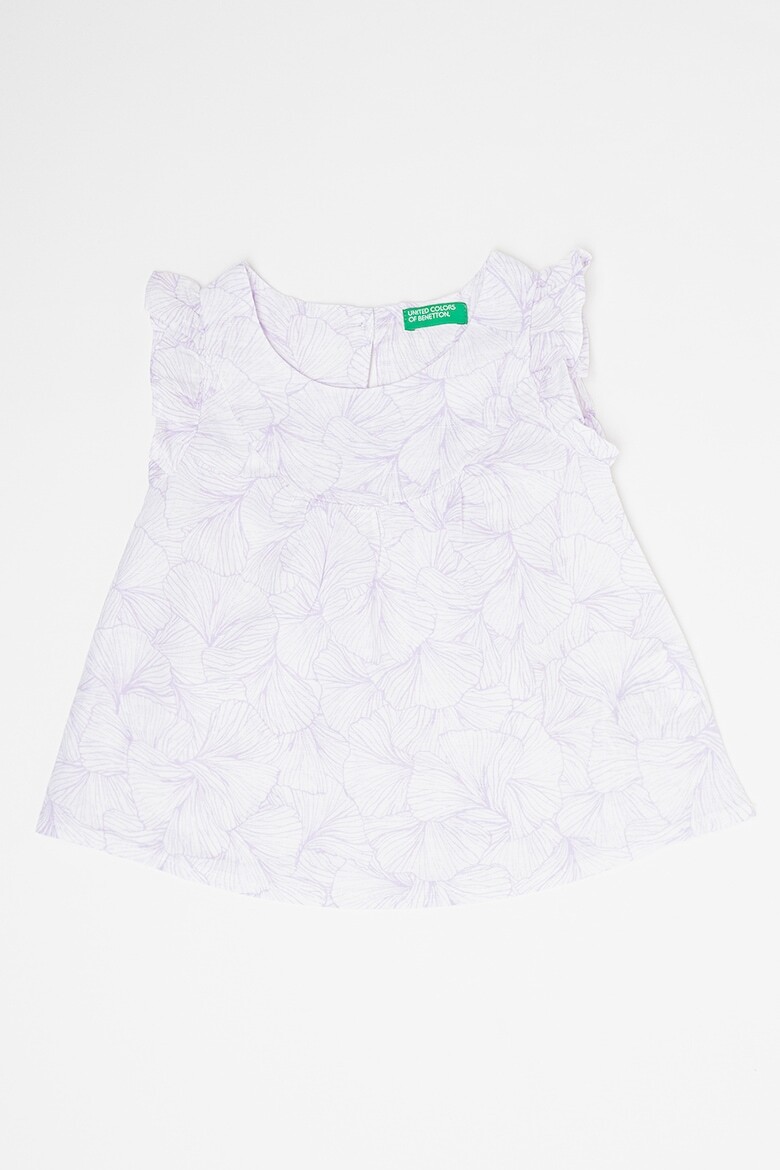 

Блузка с принтом и овальным вырезом United Colors Of Benetton, фиолетовый
