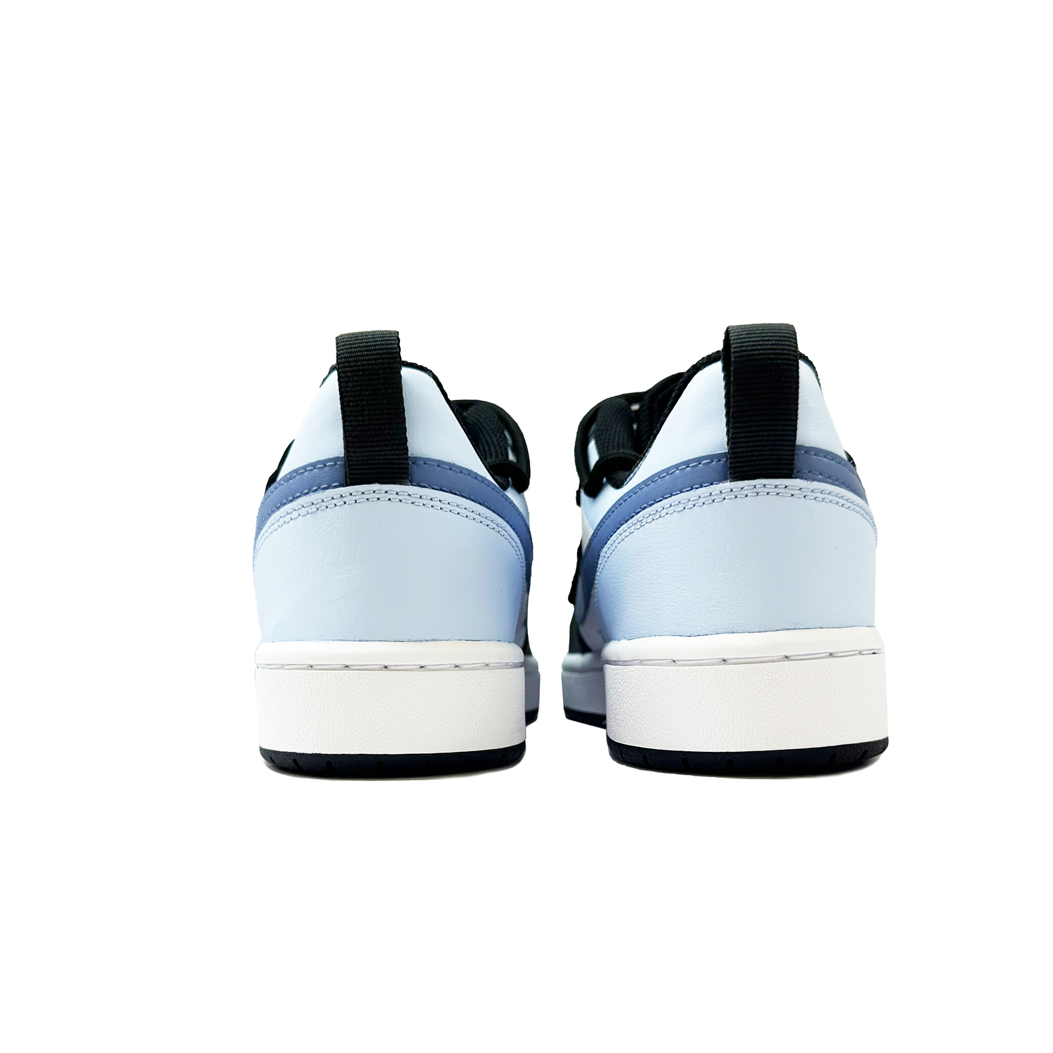 Nike Кроссовки Court Borough Feather Fan Low Top Skateboard GS черно-бело-синие, цвет Black White Blue — фото 3
