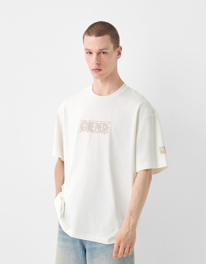 

Футболка с коротким рукавом, цельный комплект Bershka, бежевый