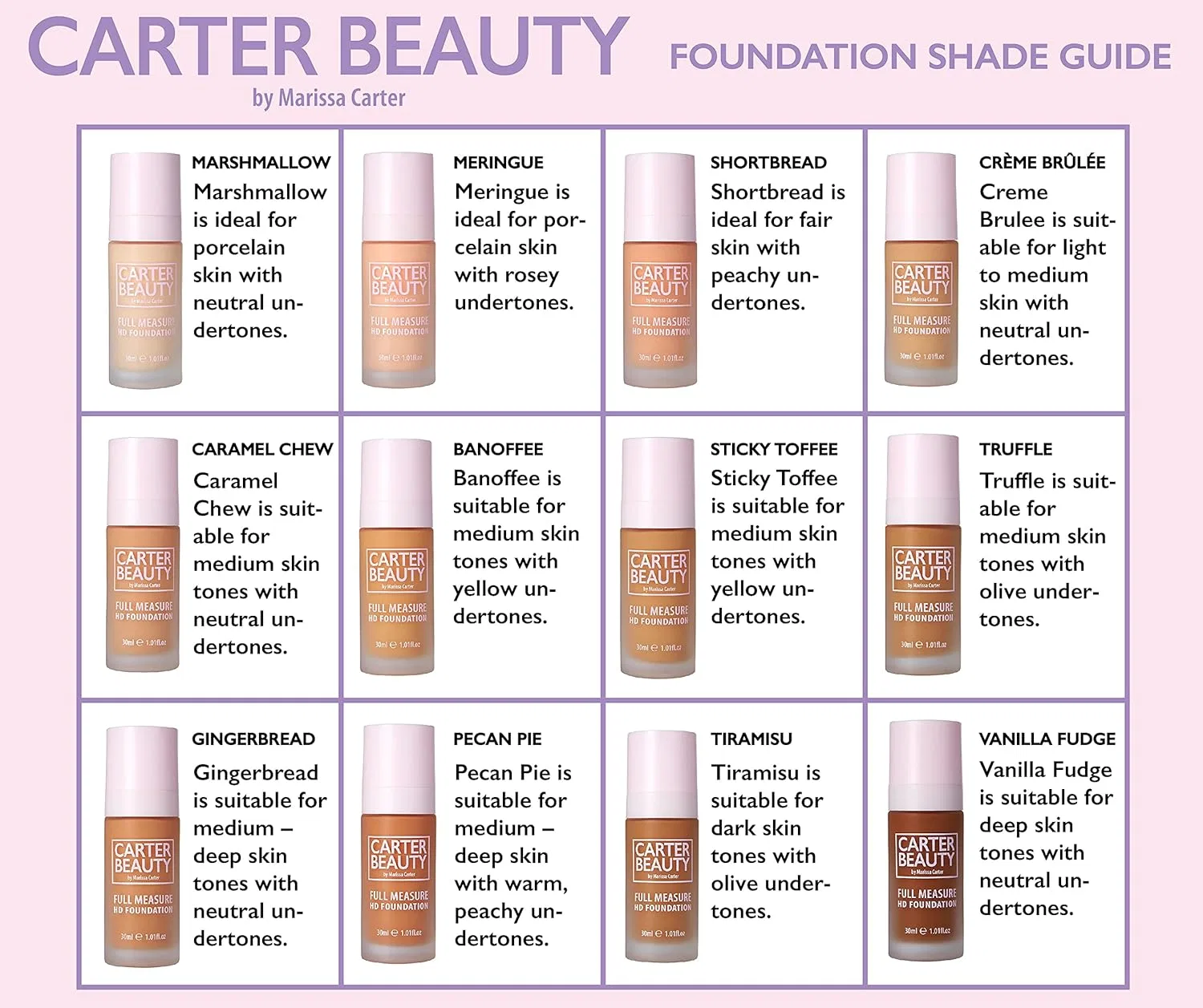 Тональное средство HD Foundation Shortbread Carter Beauty 1 oz — фото 3