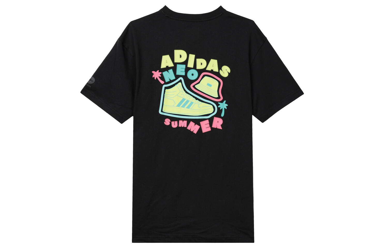 Футболка унисекс Adidas Neo с принтом, черный — фото 2