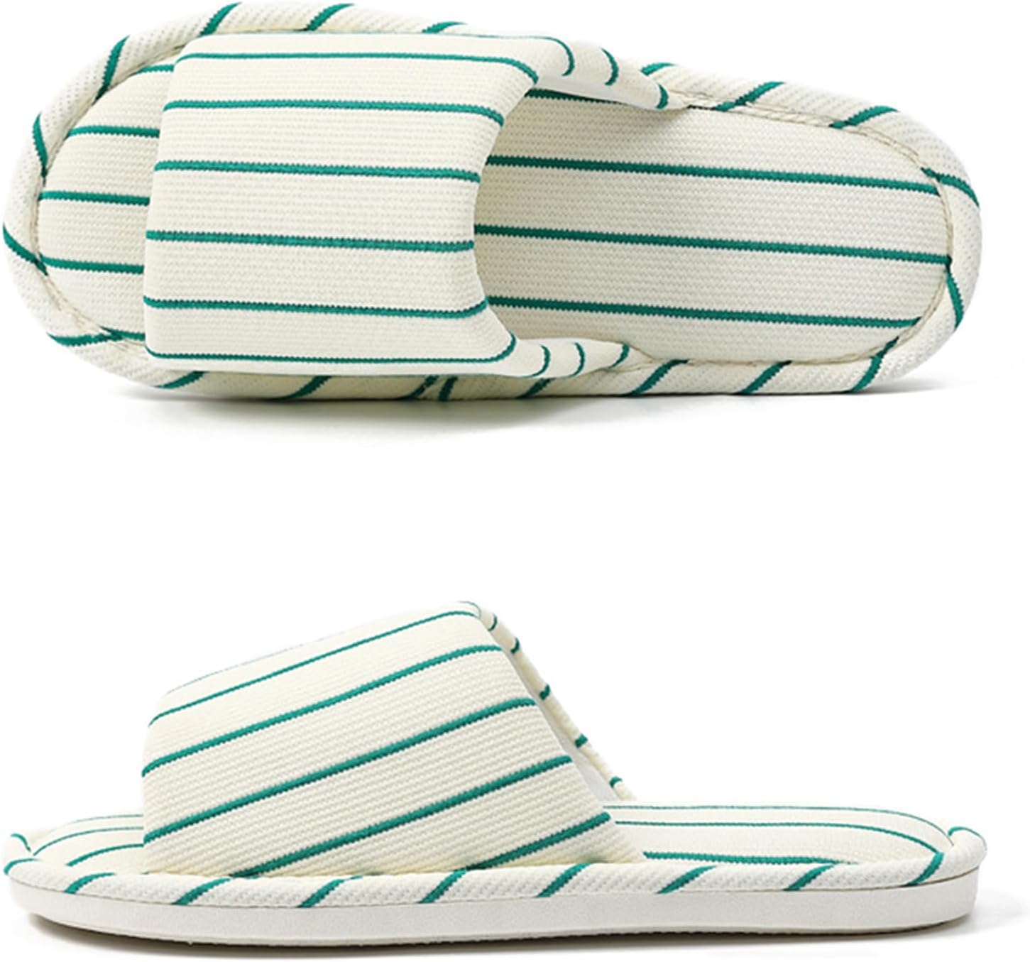 

Женские тапочки Acariciar с открытым носком, нескользящие, мягкие и удобные, мужские тапочки с эффектом памяти, подходящие для спальни и на все сезоны, зеленый