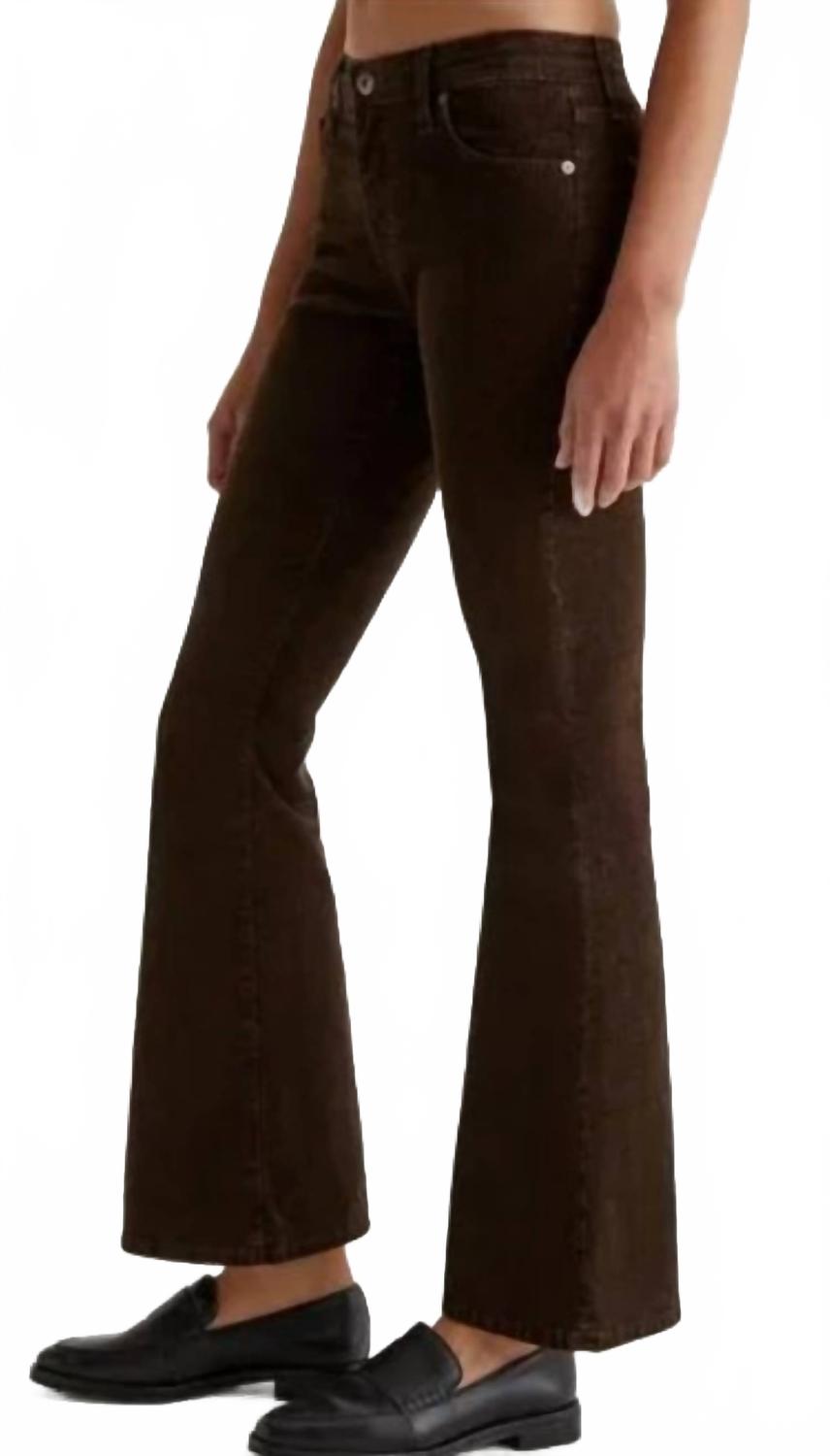 

Энджелайн коричневые джинсы средней посадки из вельвета AG Jeans