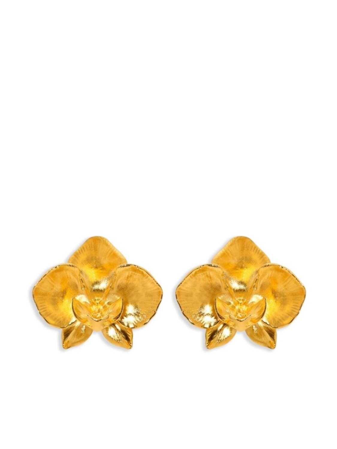

Серьги-клипсы «Орхидея» Oscar de la Renta, золотой