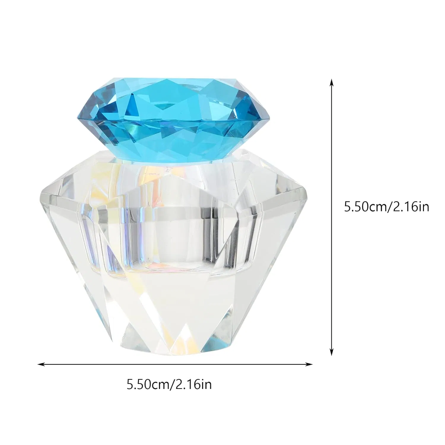 Стеклянная чаша Minkissy Diamond Shape с крышкой для акриловых жидкостей ‎Minkissy — фото 2