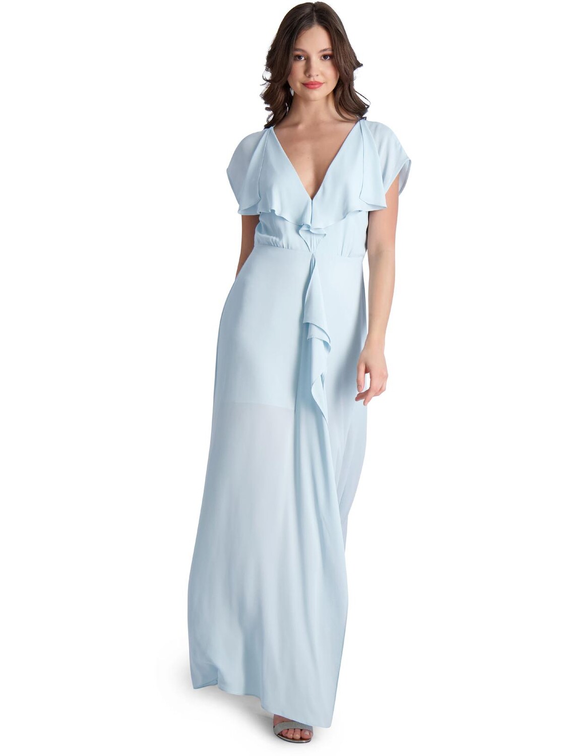 

Женское вечернее платье подружки невесты Evette BCBGMAXAZRIA, цвет Pale Blue