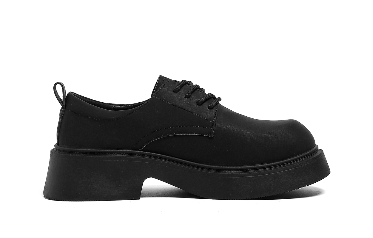 FOREVER 21 Derby Shoes Casual, кожаные туфли мужские, матовый black — фото 3