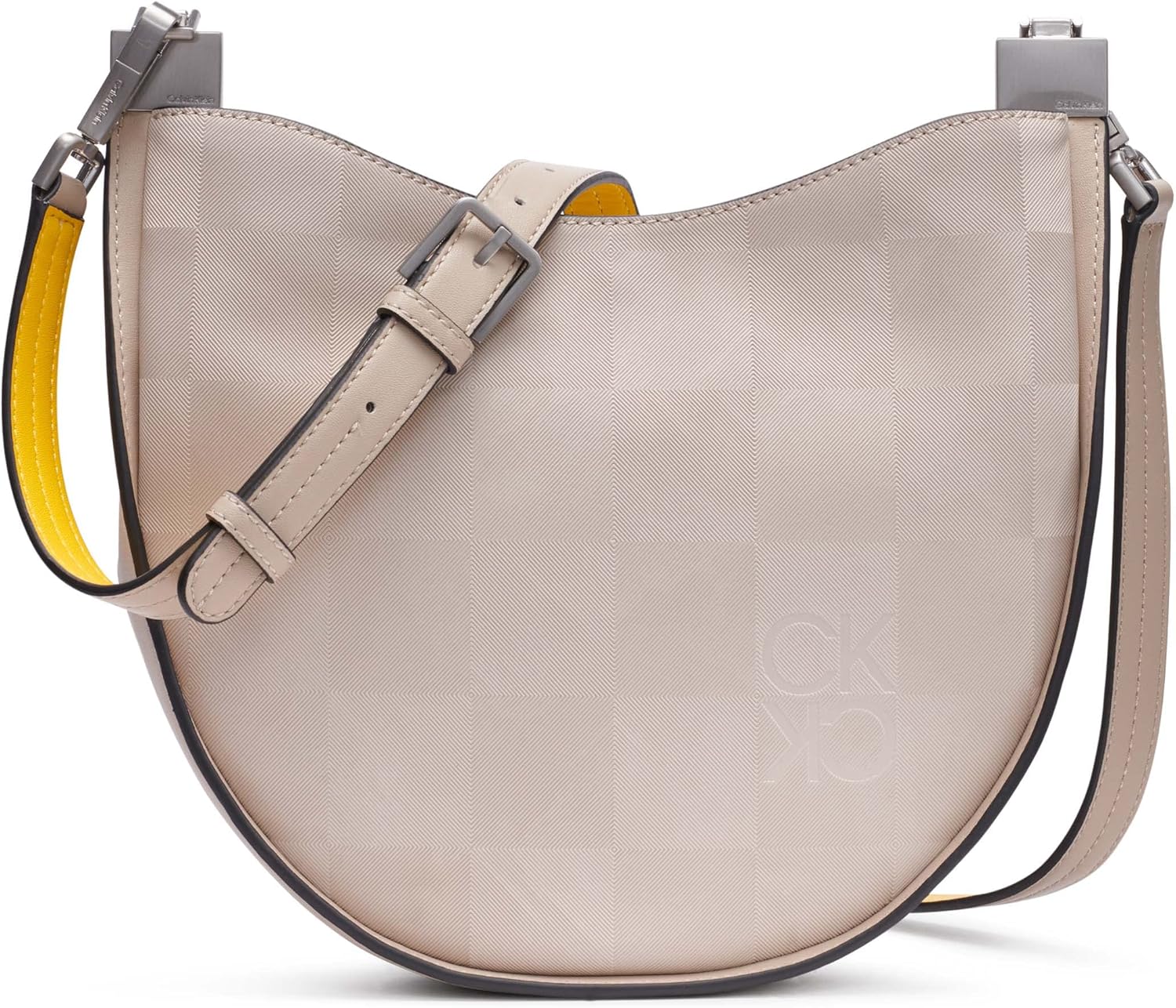 

Женская сумка через плечо Celestine Crescent от Calvin Klein, Mushroom Checkerboard Emboss Logo