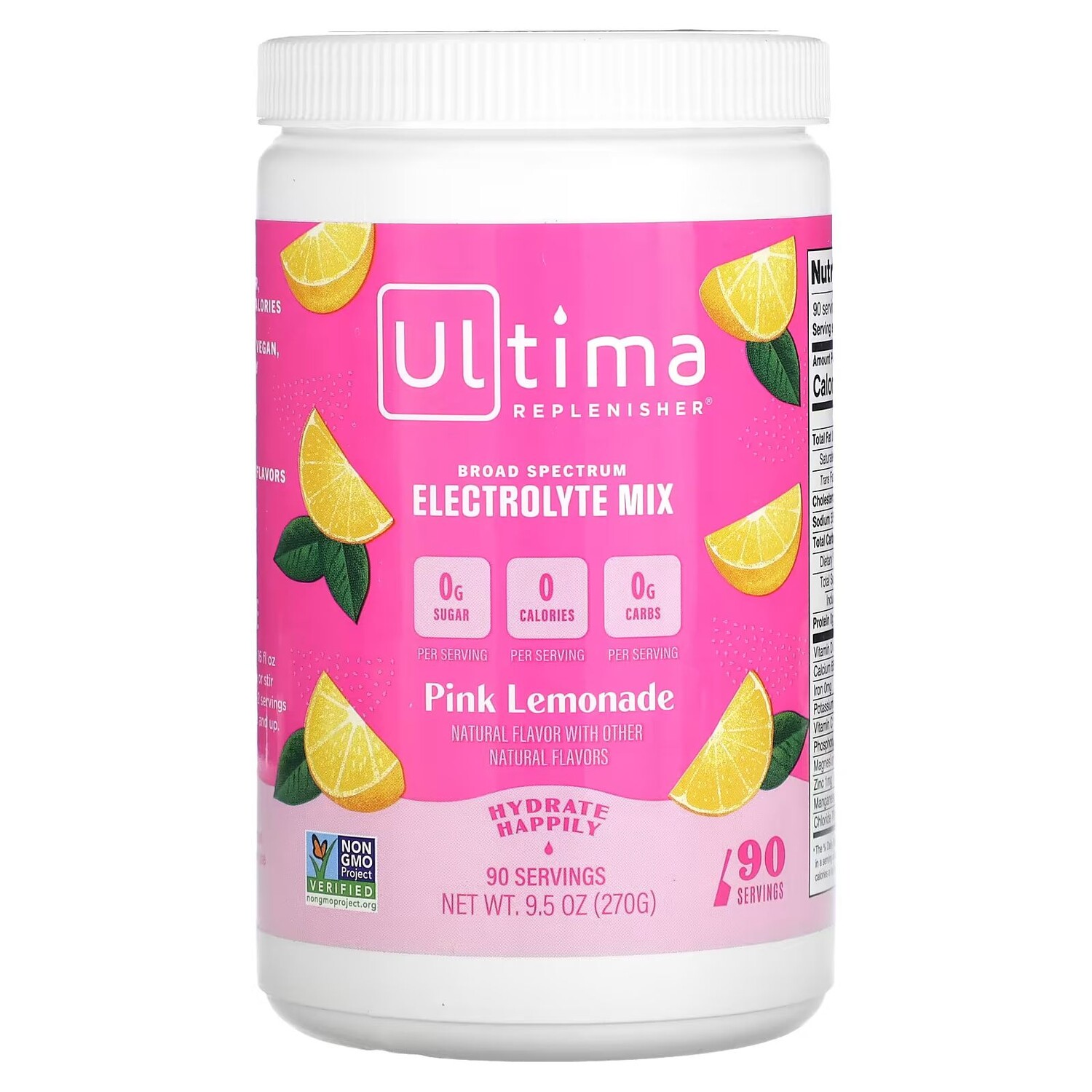 

Смесь электролитов, розовый лимонад, 9,5 унций (270 г) Ultima Replenisher