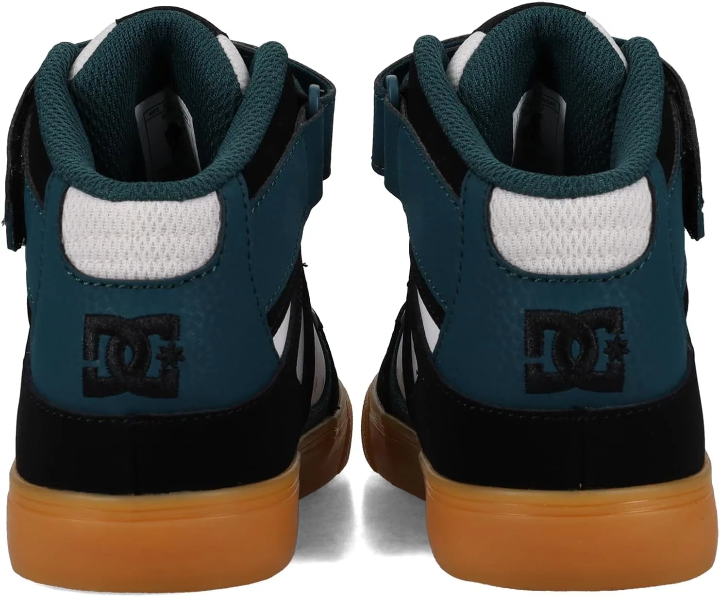 Кроссовки для скейтбординга DC Pure High-Top EV, Black/Green/Gum — фото 3