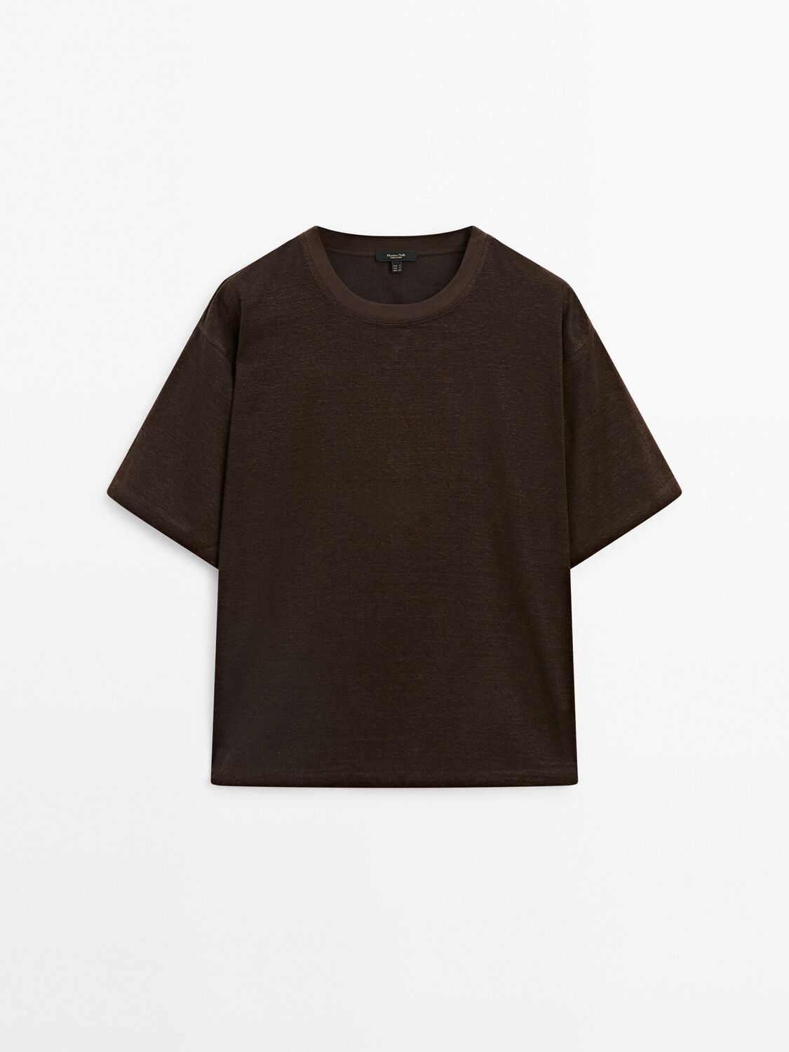 

Футболка оверсайз с короткими рукавами Massimo Dutti, коричневый